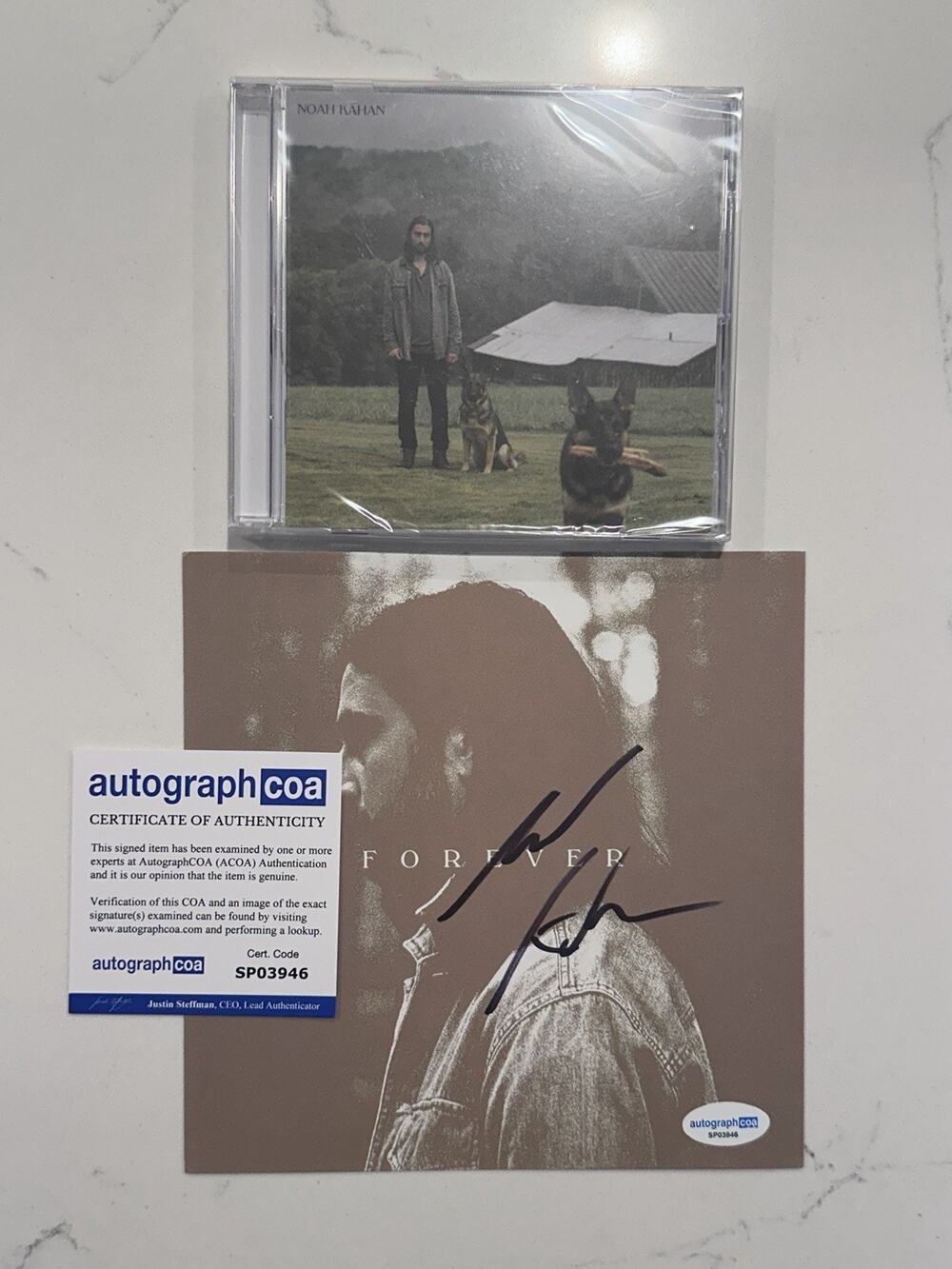 Noah Kahan Stick Season Sealed CD Signed Forever COA Autographed Card ACOA #7